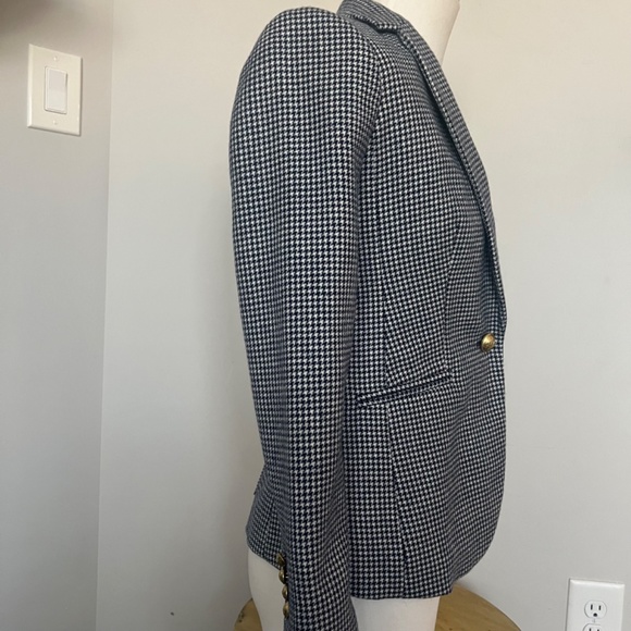 J Crew Campbell Blazer houndstooth Size 00 - Picture 3 of 10